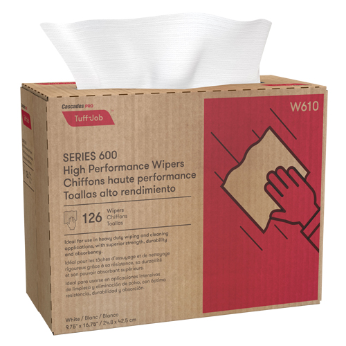 Chiffons enchev&ecirc;tr&eacute;s HP Pro Tuff-Job, Robuste, 16-3/4" lo x 9-3/4" la Brunswick Fyr & Safety