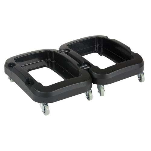Recycling & Waste Receptacle Dolly, Polypropylene, Black, Fits: 17-1/4" x 12-1/2" Brunswick Fyr & Safety