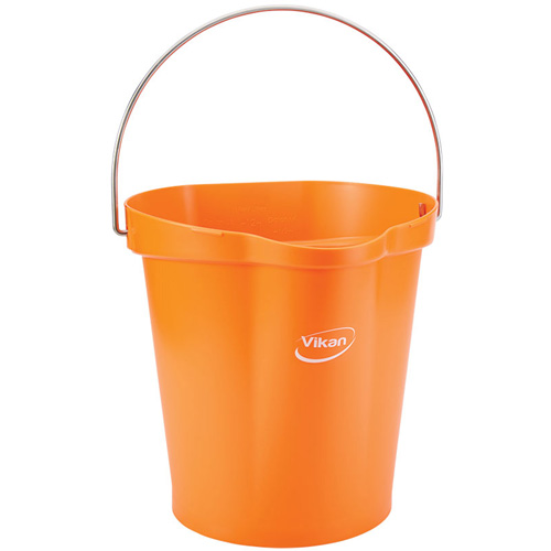 Seau hygi&eacute;nique pour service alimentaire, Tangerine, 3 gal. US Brunswick Fyr & Safety
