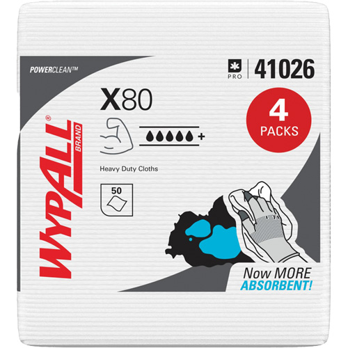 Essuie-tout X80, Robuste, 12-1/2" lo x 12" la Brunswick Fyr & Safety