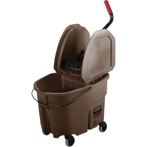 WaveBrake&reg; Mop Bucket & Wringer Combo Pack, Down Press, 8.75 US Gal.(35 Quart), Brown Brunswick Fyr & Safety