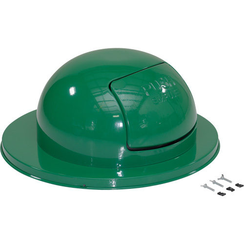 Drum Waste Disposal Top, Dome Lid, Metal, Fits Container Size: 23-1/2" Dia. Brunswick Fyr & Safety