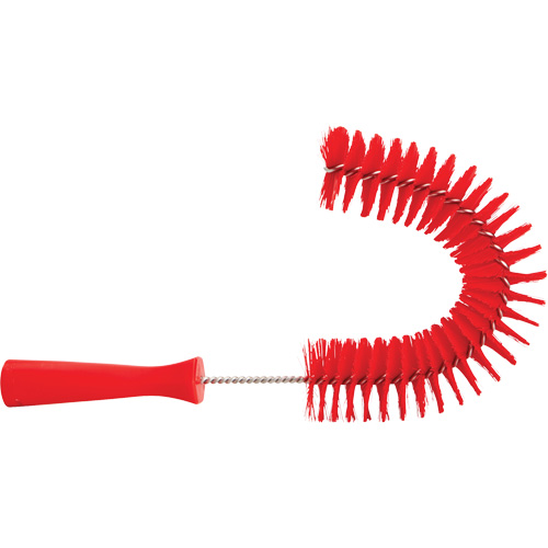 Hooked Brush, Medium/Stiff Bristles, 15-1/2" Long, Red Brunswick Fyr & Safety