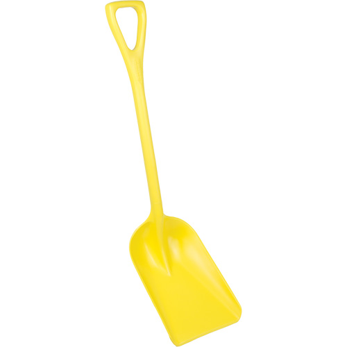 One-Piece Hygienic Shovel, 10" x 6" Blade, 37-1/2" Length, Plastic, Yellow Brunswick Fyr & Safety