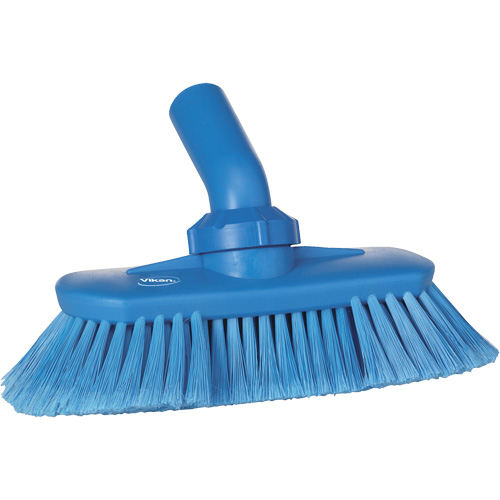 Angle-Adjustable Water-Fed Washing Brush, Soft Bristles, 9-1/4" Long, Blue Brunswick Fyr & Safety