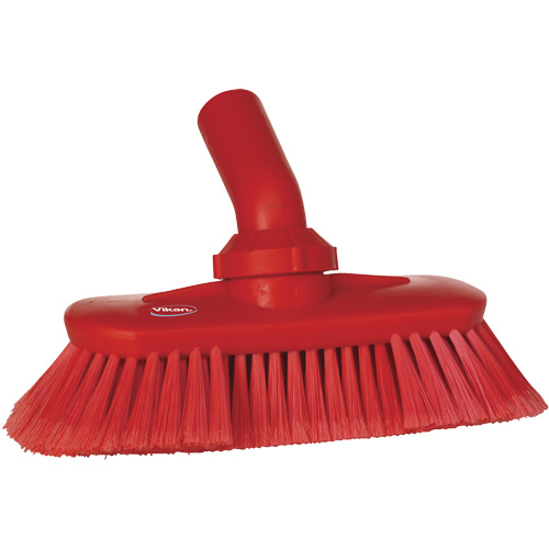Angle-Adjustable Water-Fed Washing Brush, Soft Bristles, 9-1/4" Long, Red Brunswick Fyr & Safety