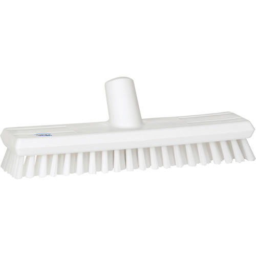 Brosse lave-pont aliment&eacute;e en eau, Crins Extra-ferme, 10-3/4", Polyester, Blanc Brunswick Fyr & Safety