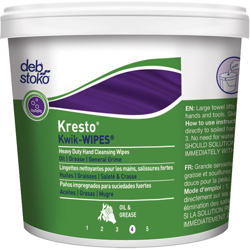 Kresto&reg; Kwik-Wipes&reg; Wipes, 130 Wipes, 12" x 10" Brunswick Fyr & Safety