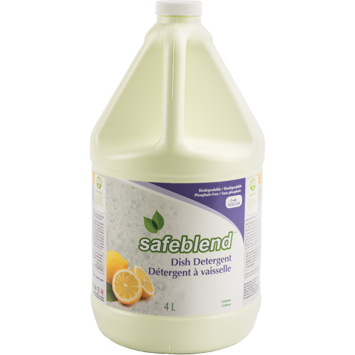 Dish Detergent, Liquid, 4 L, Lemon Brunswick Fyr & Safety