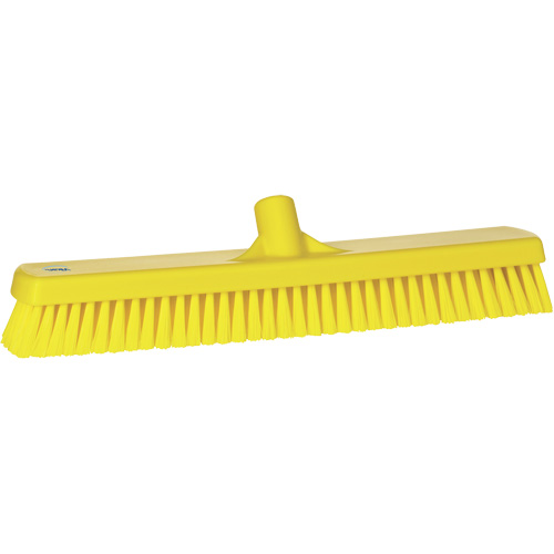 Deck & Wall Scrub Brush, Stiff Bristles, 19", Polyester, Yellow Brunswick Fyr & Safety