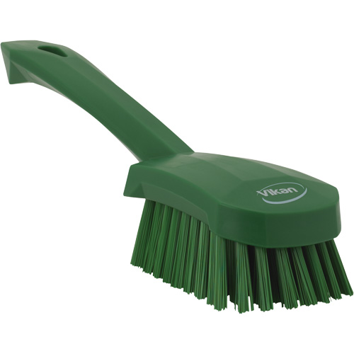 Short-Handled Churn Brush, Stiff Bristles, 10" Long, Green Brunswick Fyr & Safety