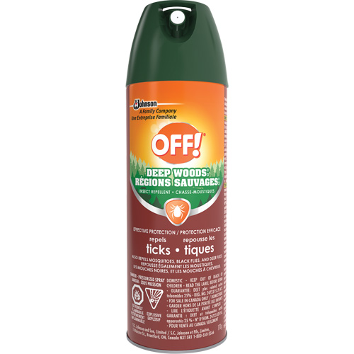 OFF! Deep Woods&reg; Tick Repellent, 25% DEET, Aerosol, 170 g Brunswick Fyr & Safety