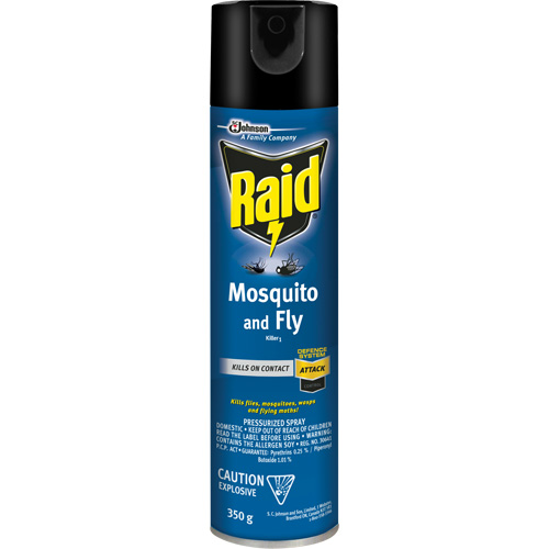 Insecticide contre les moustiques et les mouches Raid, 350 g, &agrave; base de solvant Brunswick Fyr & Safety