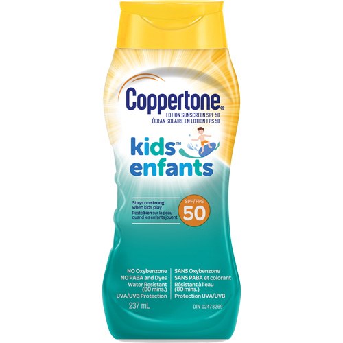 &eacute;cran solaire r&eacute;sistant &agrave; l'eau Kids, FPS 50, Lotion Brunswick Fyr & Safety