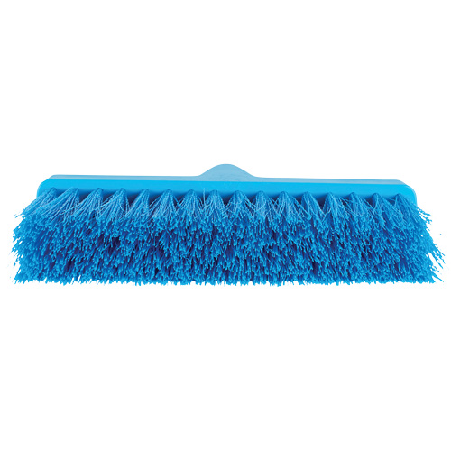 ColorCore Angle Head Broom, Medium Bristles, 10", Polypropylene, Blue Brunswick Fyr & Safety
