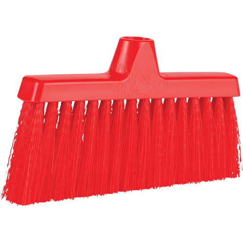 ColorCore Angle Head Broom, Medium Bristles, 10", Polypropylene, Red Brunswick Fyr & Safety