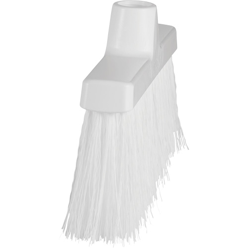 ColorCore Angle Head Broom, Medium Bristles, 10", Polypropylene, White Brunswick Fyr & Safety