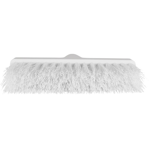 ColorCore Angle Head Broom, Medium Bristles, 10", Polypropylene, White Brunswick Fyr & Safety