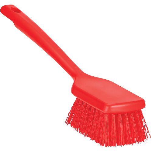 Brosse &agrave; manche court ColorCore, Soies Ferme, Longueur de 12", Rouge Brunswick Fyr & Safety