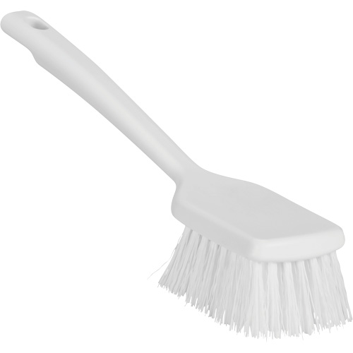 ColorCore Short Handle Brush, Stiff Bristles, 12" Long, White Brunswick Fyr & Safety