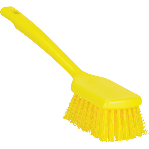 ColorCore Short Handle Brush, Stiff Bristles, 12" Long, Yellow Brunswick Fyr & Safety
