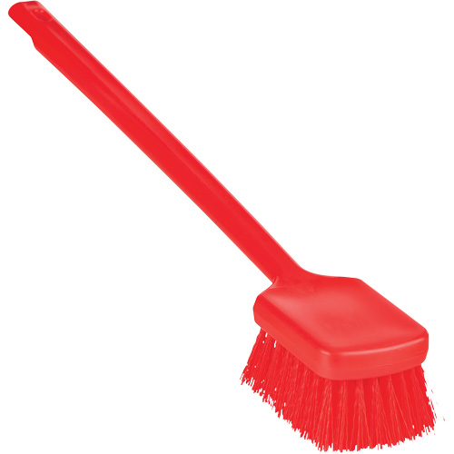 ColorCore Long Handle Brush, Stiff Bristles, 20" Long, Red Brunswick Fyr & Safety