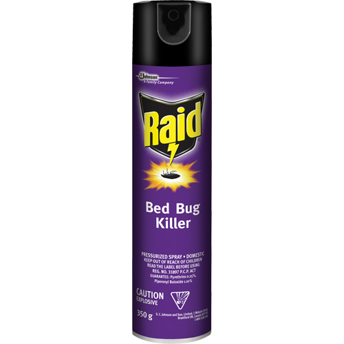 Raid&reg; Bed Bug Killer Insecticide, 350 g, Aerosol Can, Solvent Base Brunswick Fyr & Safety