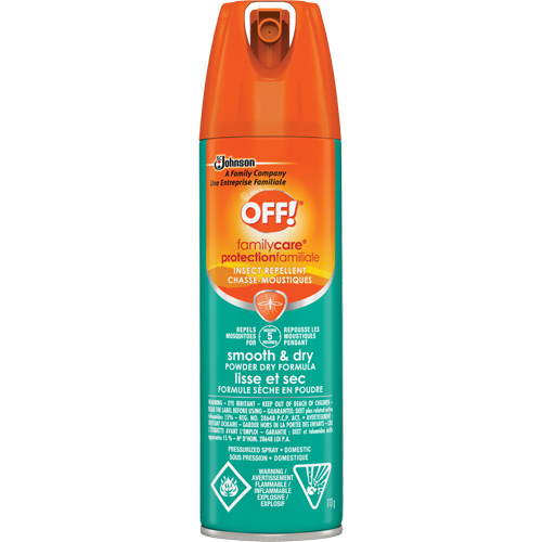 OFF! FamilyCare&reg; Smooth & Dry Insect Repellent, 15% DEET, Aerosol, 113 g Brunswick Fyr & Safety
