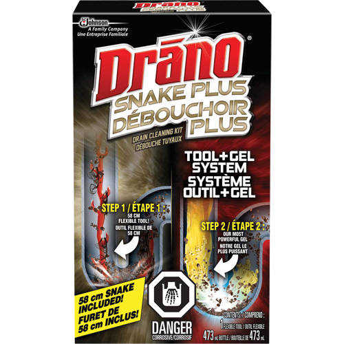Drano&reg; Gel & Snake Tool Drain Cleaner Kit Brunswick Fyr & Safety