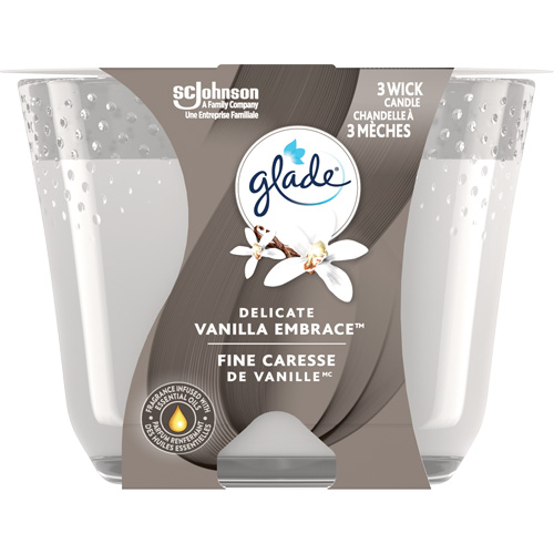 Glade&reg; 3-Wick Candle, Delicate Vanilla Embrace Brunswick Fyr & Safety