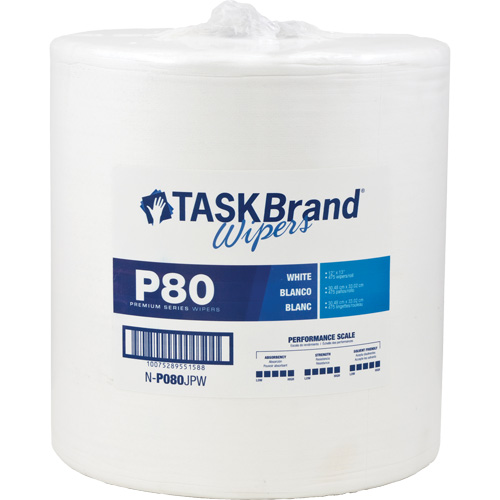 Chiffons de premi&egrave;re qualit&eacute; P80 TaskBrand, Robuste, 13" lo x 12" la Brunswick Fyr & Safety