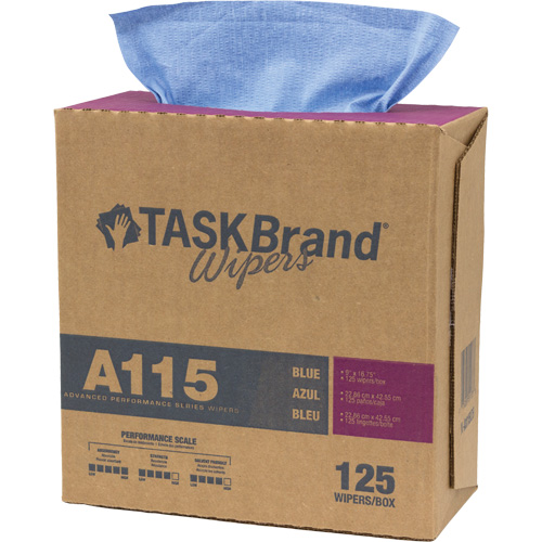 TaskBrand&reg; A115 Advanced Performance Wipers, Heavy-Duty, 16-3/4" L x 12" W Brunswick Fyr & Safety