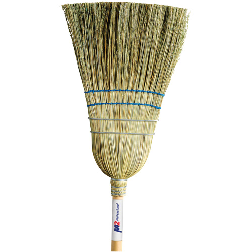 Heavy-Duty Corn Broom, 2-String, Wood Handle Brunswick Fyr & Safety