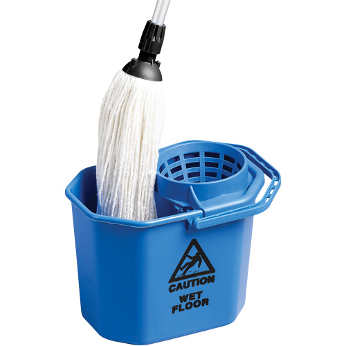 Heavy-Duty Mop Cone Pail, Strainer, 3 US Gal. (12 Quart), Blue Brunswick Fyr & Safety