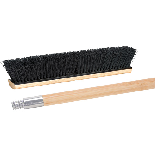 Balai-brosse avec manche &agrave; filetage m&eacute;tallique, 24", Moyen, Soies Tampico Brunswick Fyr & Safety