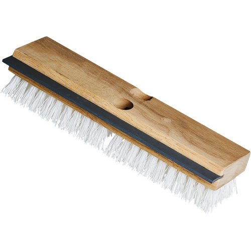 Brosse &agrave; r&eacute;curer utilitaire avec raclette, 11" l, Soies Polypropyl&egrave;ne, Blanc Brunswick Fyr & Safety