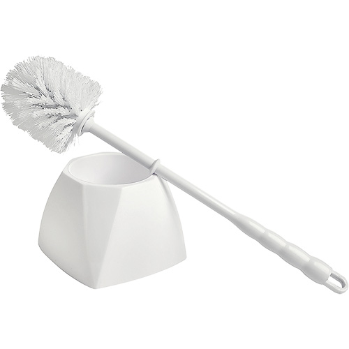 Bowl Brush with Caddy, 15-1/2" L, Polypropylene Bristles, White Brunswick Fyr & Safety