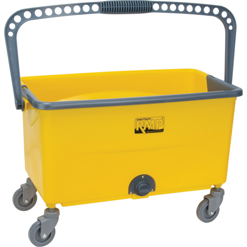 Seau et essoreuse pour vadrouille en microfibres, Passoire, 11 gal. US (44 pintes), Jaune Brunswick Fyr & Safety