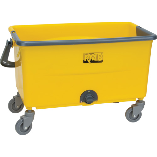 Seau et essoreuse pour vadrouille en microfibres, Passoire, 11 gal. US (44 pintes), Jaune Brunswick Fyr & Safety