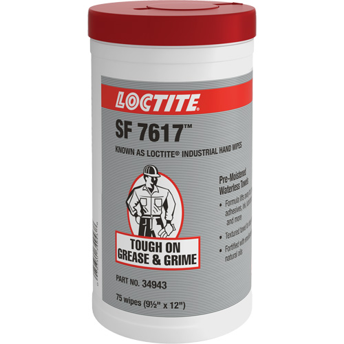 Essuie-mains industriels SF 7617, 75 lingettes, 12" x 9-1/2" Brunswick Fyr & Safety
