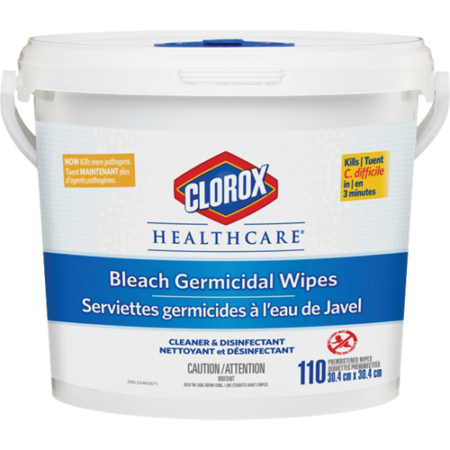 Healthcare&reg; Disinfecting Bleach Wipes, 110 Count Brunswick Fyr & Safety