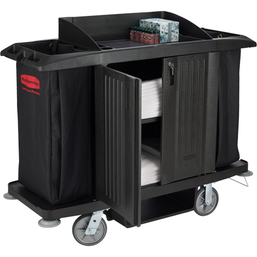 Executive Full-Size Housekeeping Cart with Doors Brunswick Fyr & Safety