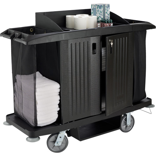 Executive Full-Size Housekeeping Cart with Doors Brunswick Fyr & Safety