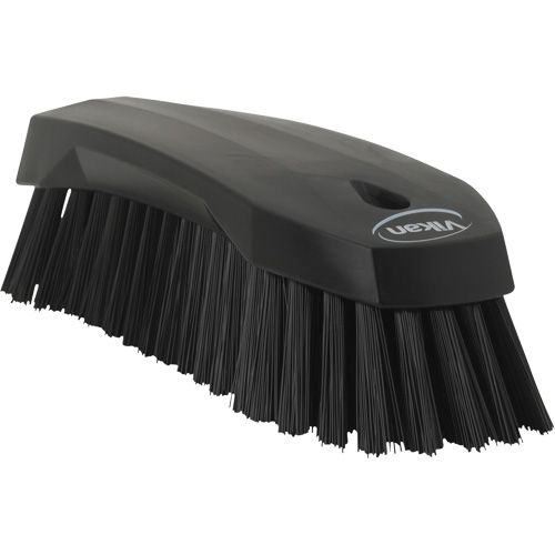 Large Angled Hand Brush, Stiff Bristles, 8" Long, Black Brunswick Fyr & Safety
