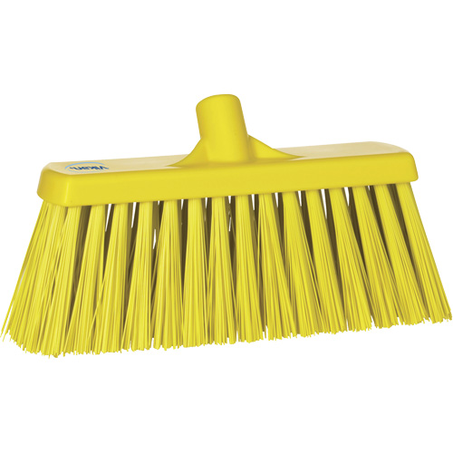 Heavy-Duty Push Broom, Stiff Bristles, 13", Polyester, Yellow Brunswick Fyr & Safety