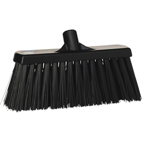 Heavy-Duty Push Broom, Stiff Bristles, 13", Polyester, Black Brunswick Fyr & Safety