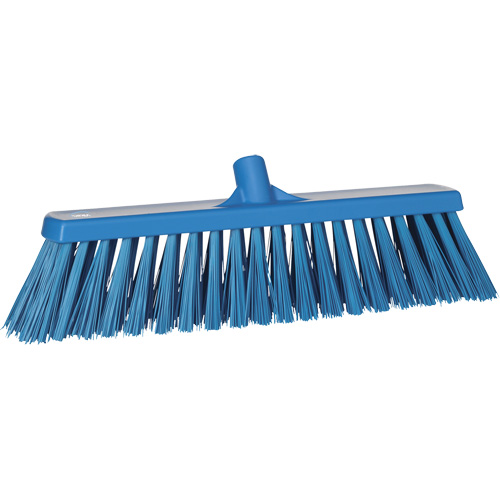 Heavy-Duty Push Broom, Stiff Bristles, 20", Polyester, Blue Brunswick Fyr & Safety