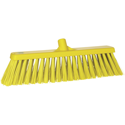 Heavy-Duty Push Broom, Stiff Bristles, 20", Polyester, Yellow Brunswick Fyr & Safety