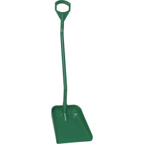 Ergonomic Large Blade Shovel, 51" Length, Plastic, Green Brunswick Fyr & Safety