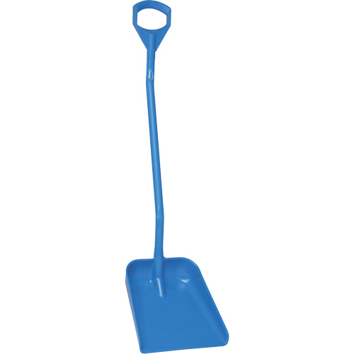 Ergonomic Large Blade Shovel, 51" Length, Plastic, Blue Brunswick Fyr & Safety